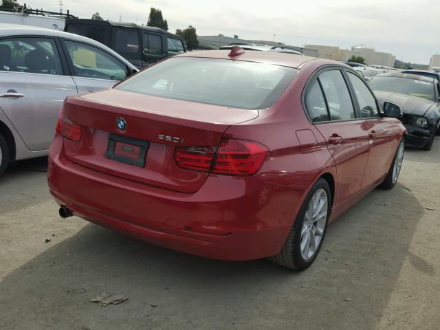 WBA3B1C57EF078541 - 2014 BMW 320 I RED photo 4