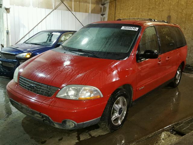 2FMZA57451BB09754 - 2001 FORD WINDSTAR S RED photo 2