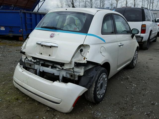 3C3CFFAR4CT349136 - 2012 FIAT 500 POP WHITE photo 4