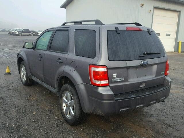 1FMCU9DG4BKA72884 - 2011 FORD ESCAPE XLT GRAY photo 3