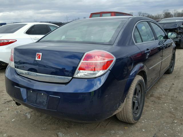 1G8ZS57B68F178276 - 2008 SATURN AURA XE BLUE photo 4