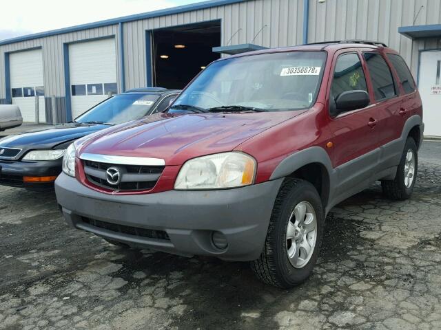 4F2YU07101KM14696 - 2001 MAZDA TRIBUTE DX MAROON photo 2