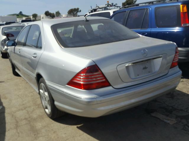 WDBNG70J53A332418 - 2003 MERCEDES-BENZ S 430 SILVER photo 3