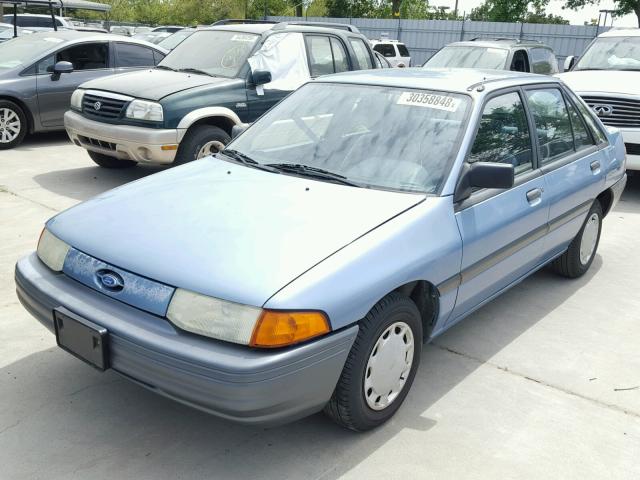 1FAPP14J3NW117844 - 1992 FORD ESCORT LX BLUE photo 2