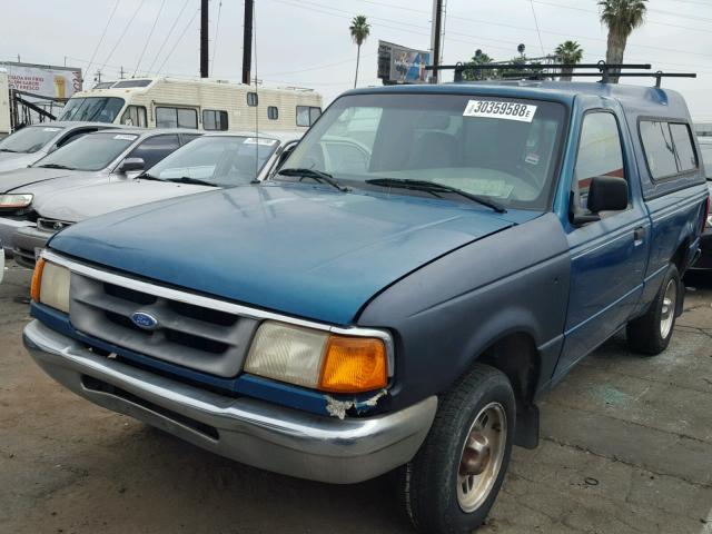 1FTCR10A6VPB00040 - 1997 FORD RANGER GREEN photo 2
