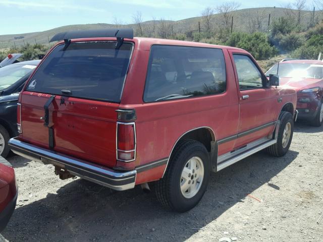 1GNCT18R0J0105269 - 1988 CHEVROLET BLAZER S10 RED photo 4