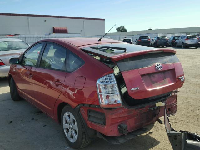 JTDKB20U067078196 - 2006 TOYOTA PRIUS RED photo 3