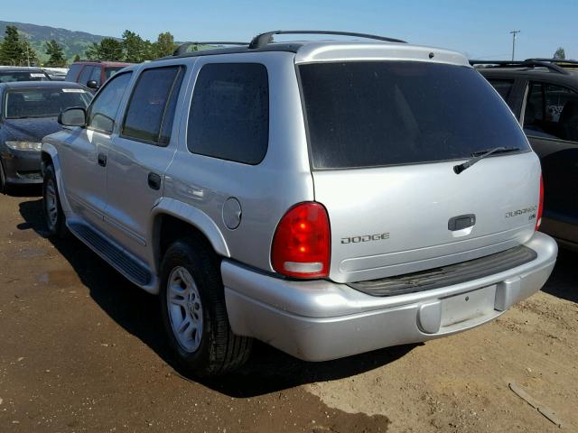 1D4HR48N23F567962 - 2003 DODGE DURANGO SL SILVER photo 3