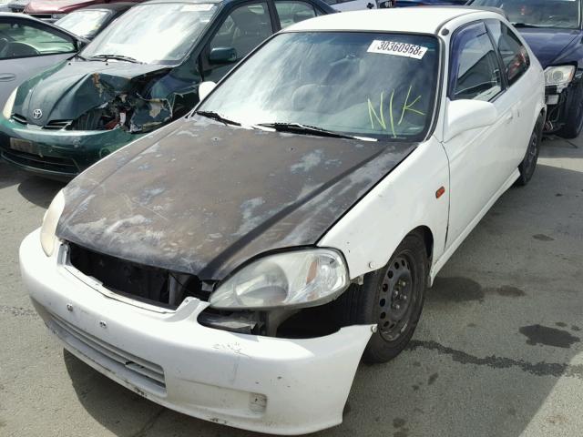 2HGEJ6340WH117166 - 1998 HONDA CIVIC DX WHITE photo 2