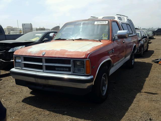 1B7GL26X5KS064774 - 1989 DODGE DAKOTA RED photo 2