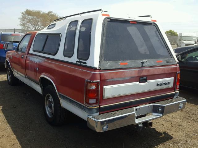 1B7GL26X5KS064774 - 1989 DODGE DAKOTA RED photo 3