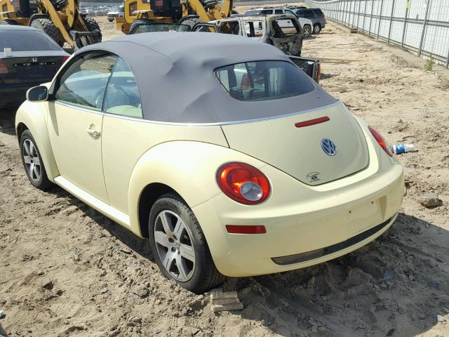 3VWPF31Y26M332401 - 2006 VOLKSWAGEN NEW BEETLE 黄色 照片 3