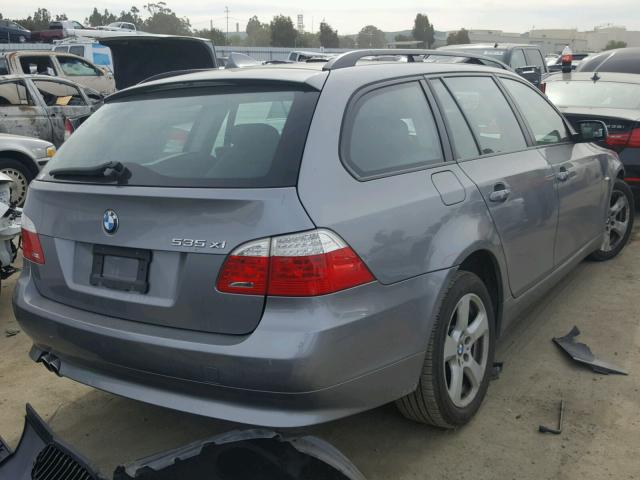 WBAPT735X8CX00590 - 2008 BMW 535 XI GRAY photo 4