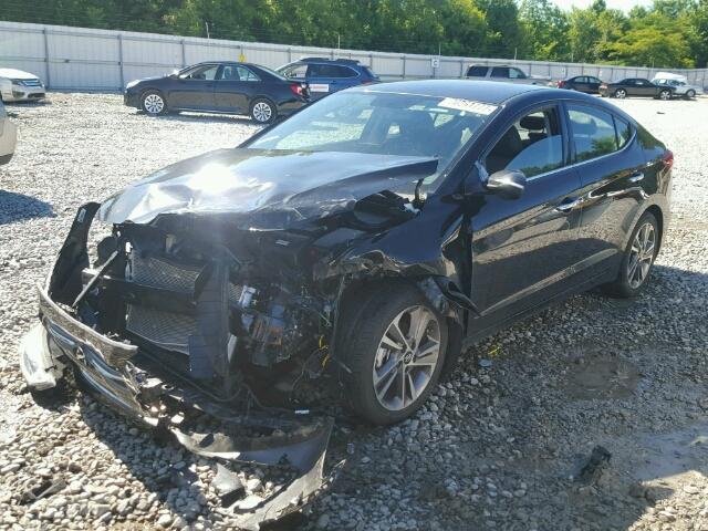 5NPD84LF4HH110730 - 2017 HYUNDAI ELANTRA BLACK photo 2