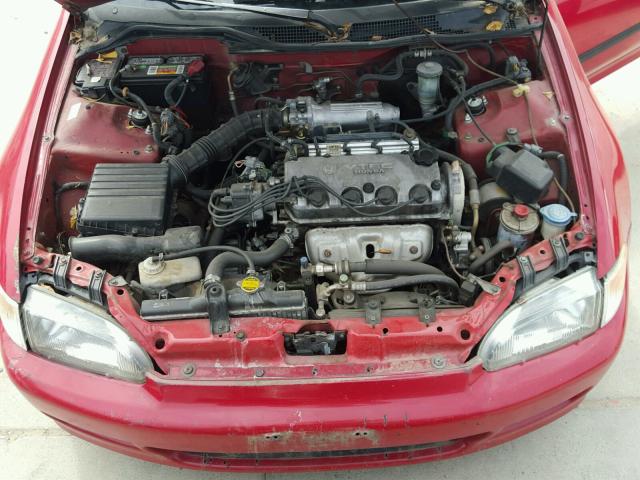 2HGEJ1223SH578780 - 1995 HONDA CIVIC EX RED photo 7