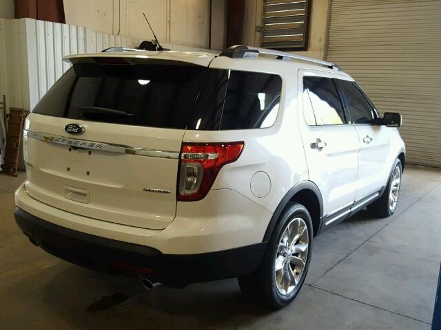 1FM5K7F84FGA76869 - 2015 FORD EXPLORER L WHITE photo 4