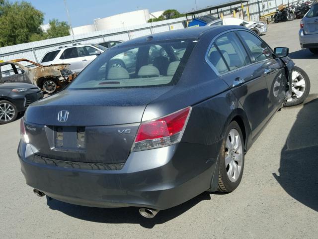 1HGCP36828A022323 - 2008 HONDA ACCORD EXL GRAY photo 4