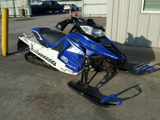 4UF8JW007ET000241 - 2014 YAMAHA SNOWMOBILE BLUE photo 1