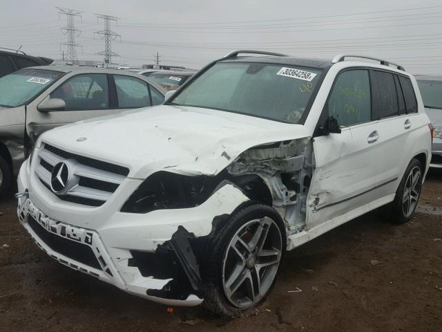 WDCGG8JB5EG310176 - 2014 MERCEDES-BENZ GLK 350 4M WHITE photo 2