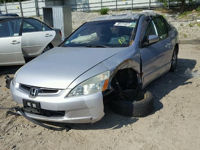 1HGCM56755A093877 - 2005 HONDA ACCORD EX SILVER photo 2