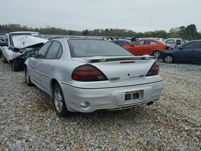 1G2NW52E32M535222 - 2002 PONTIAC GRAND AM G SILVER photo 3