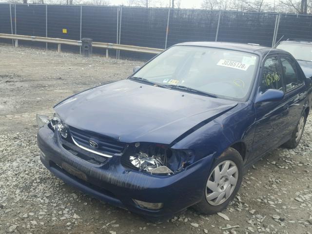 2T1BR12E72C537051 - 2002 TOYOTA COROLLA CE BLUE photo 2