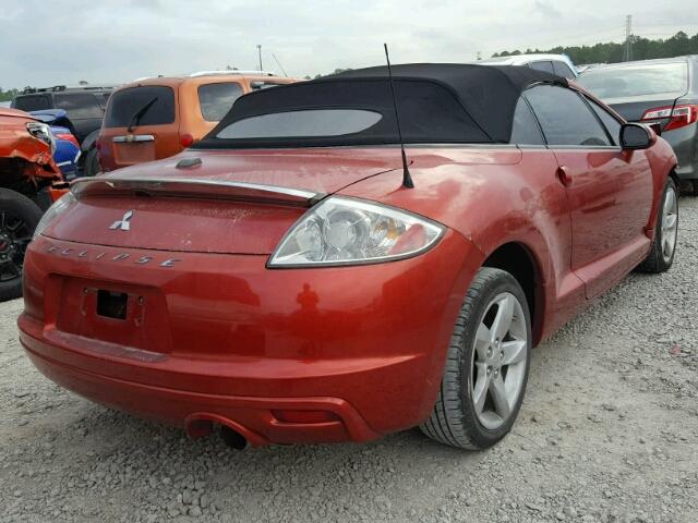 4A3AL25F99E042281 - 2009 MITSUBISHI ECLIPSE SP RED photo 4