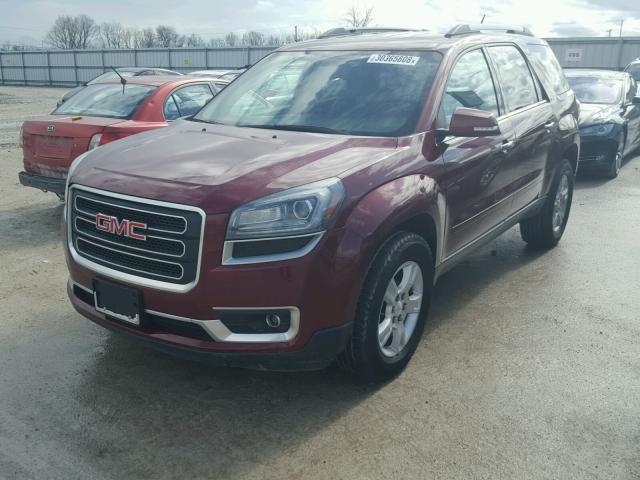 1GKKRRKD1GJ180391 - 2016 GMC ACADIA SLT BURGUNDY photo 2