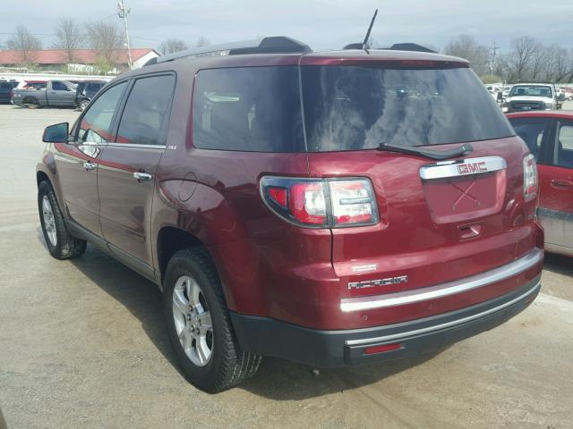 1GKKRRKD1GJ180391 - 2016 GMC ACADIA SLT BURGUNDY photo 3