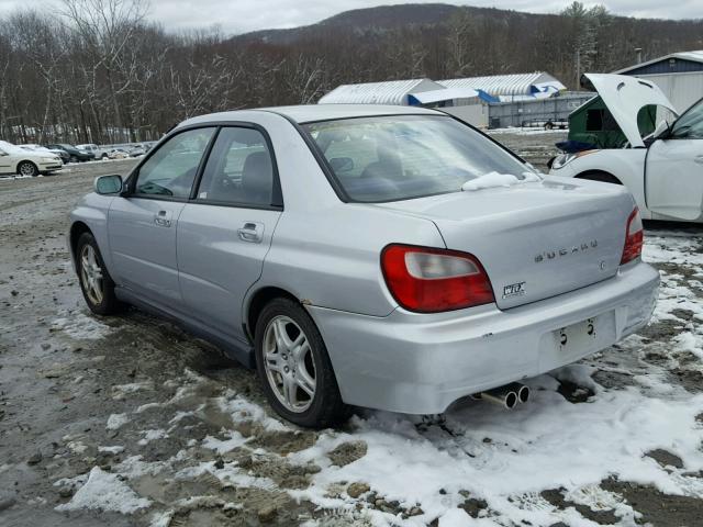 JF1GD29642G520983 - 2002 SUBARU IMPREZA WR SILVER photo 3