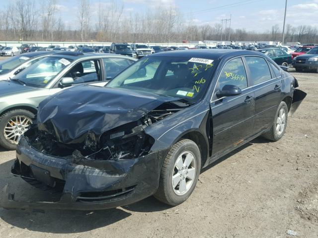 2G1WT58NX81365129 - 2008 CHEVROLET IMPALA LT BLACK photo 2