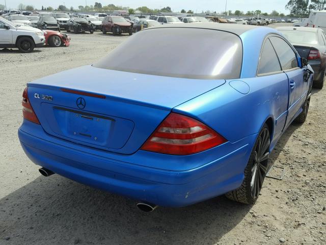 WDBPJ75J92A028896 - 2002 MERCEDES-BENZ CL 500 BLUE photo 4