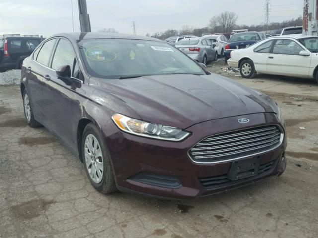 3FA6P0G79DR176274 - 2013 FORD FUSION S BURGUNDY photo 1