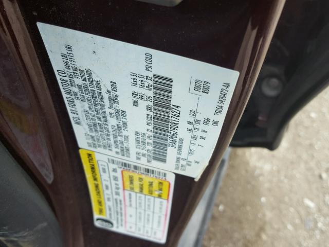3FA6P0G79DR176274 - 2013 FORD FUSION S BURGUNDY photo 10