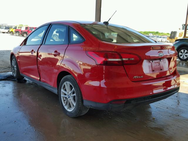 1FADP3F27HL225877 - 2017 FORD FOCUS SE RED photo 3