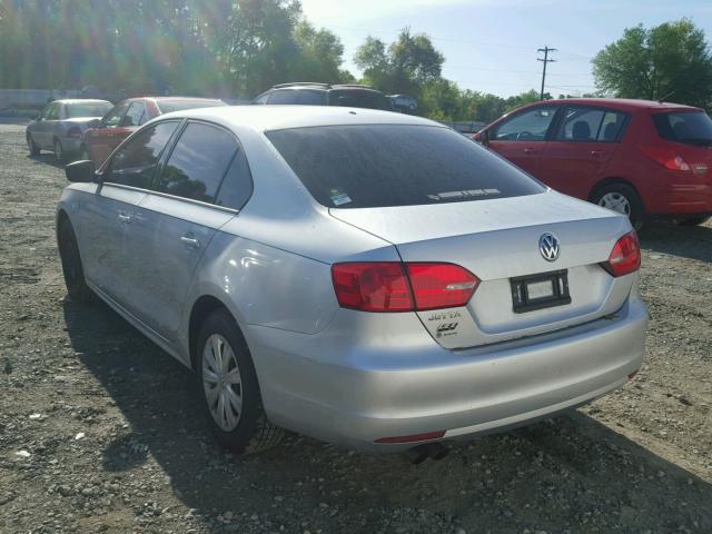 3VW1K7AJXEM333726 - 2014 VOLKSWAGEN JETTA BASE 银色 照片 3
