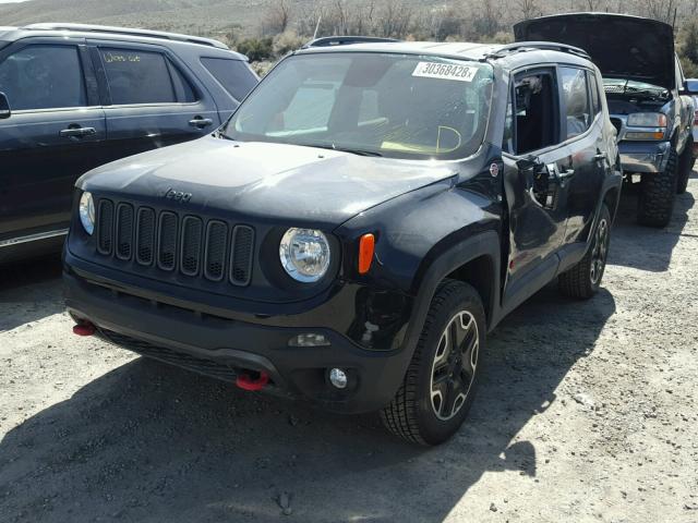 ZACCJBCB3HPE77837 - 2017 JEEP RENEGADE T BLACK photo 2