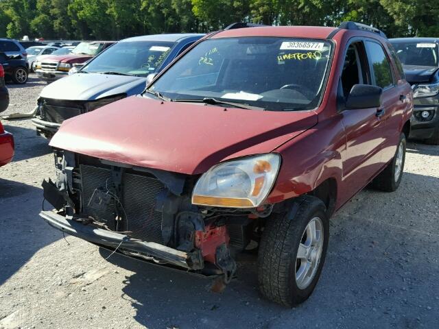 KNDJF724187501431 - 2008 KIA SPORTAGE L RED photo 2