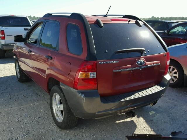 KNDJF724187501431 - 2008 KIA SPORTAGE L RED photo 3