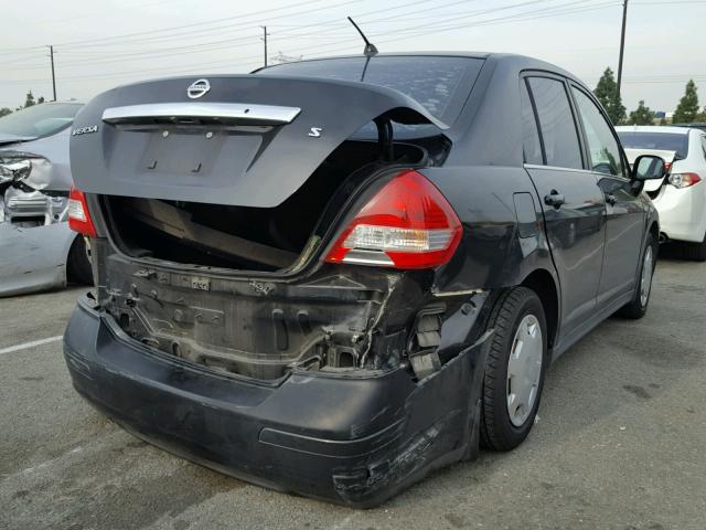 3N1BC11E27L409374 - 2007 NISSAN VERSA S BLACK photo 4