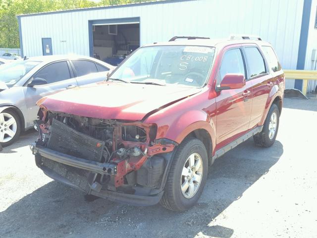 1FMCU04779KC81008 - 2009 FORD ESCAPE LIM RED photo 2