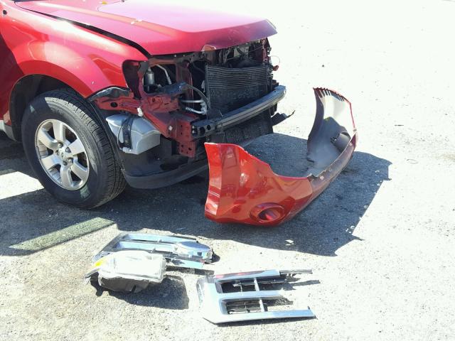 1FMCU04779KC81008 - 2009 FORD ESCAPE LIM RED photo 9