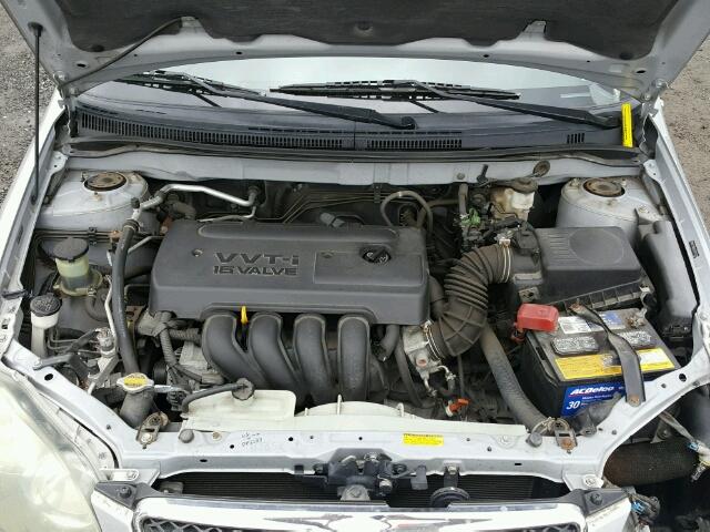 2T1BR32E35C352219 - 2005 TOYOTA COROLLA CE SILVER photo 7