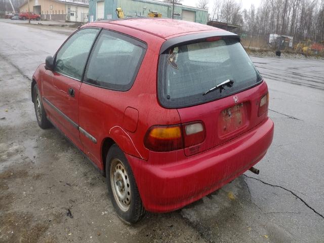 2HGEH2468SH522691 - 1995 HONDA CIVIC DX RED photo 3