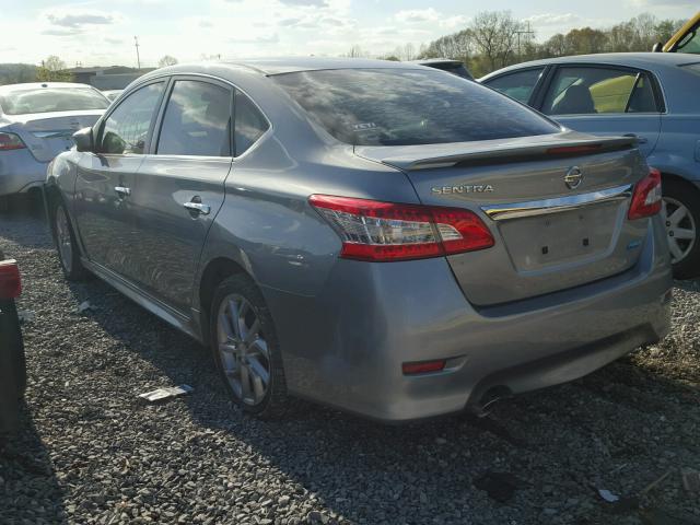 3N1AB7AP0DL618658 - 2013 NISSAN SENTRA S GRAY photo 3