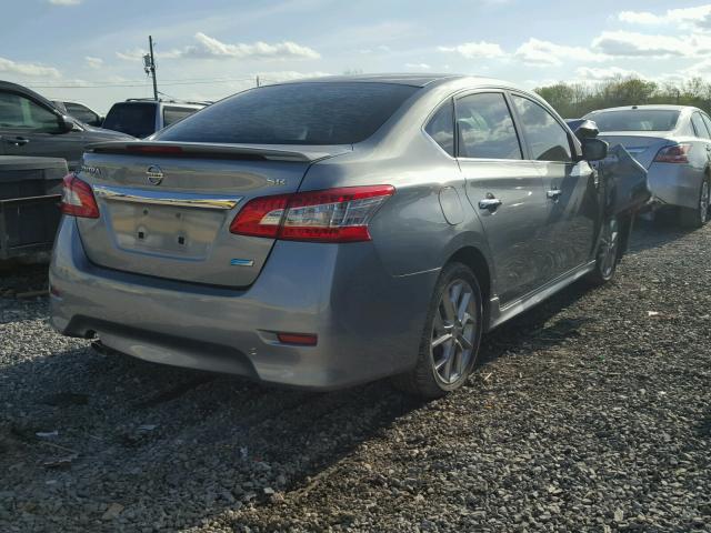 3N1AB7AP0DL618658 - 2013 NISSAN SENTRA S GRAY photo 4