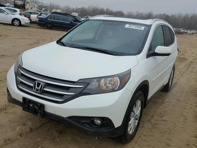 5J6RM4H72CL070553 - 2012 HONDA CR-V EXL WHITE photo 2