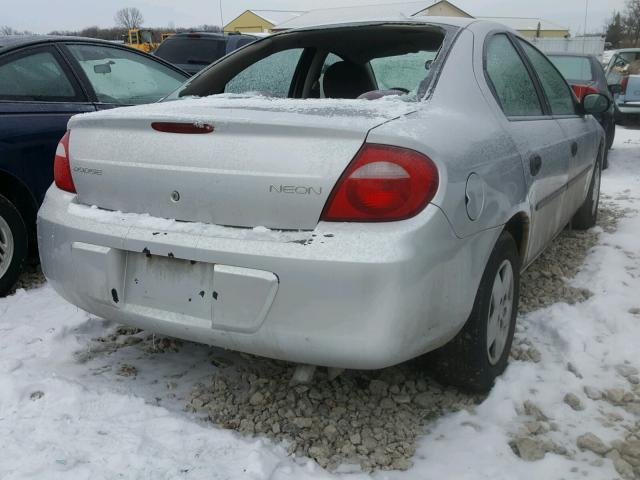 1B3ES26C44D619097 - 2004 DODGE NEON BASE SILVER photo 4