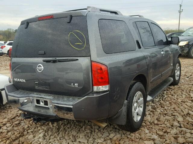 5N1AA08BX5N737994 - 2005 NISSAN ARMADA SE GRAY photo 4