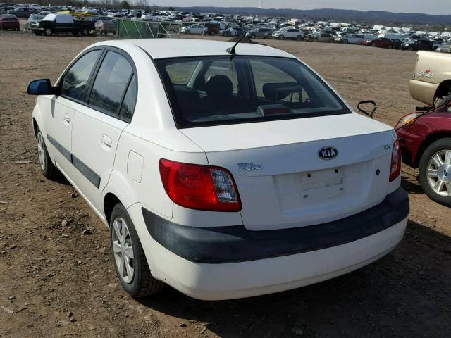 KNADE123276277351 - 2007 KIA RIO BASE WHITE photo 3